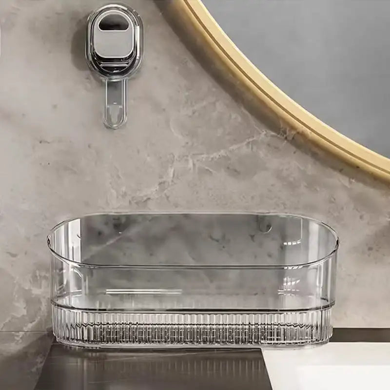 Wandmontierter Badezimmer-Organizer, multifunktionaler Kosmetik- und Toilettenartikelhalter