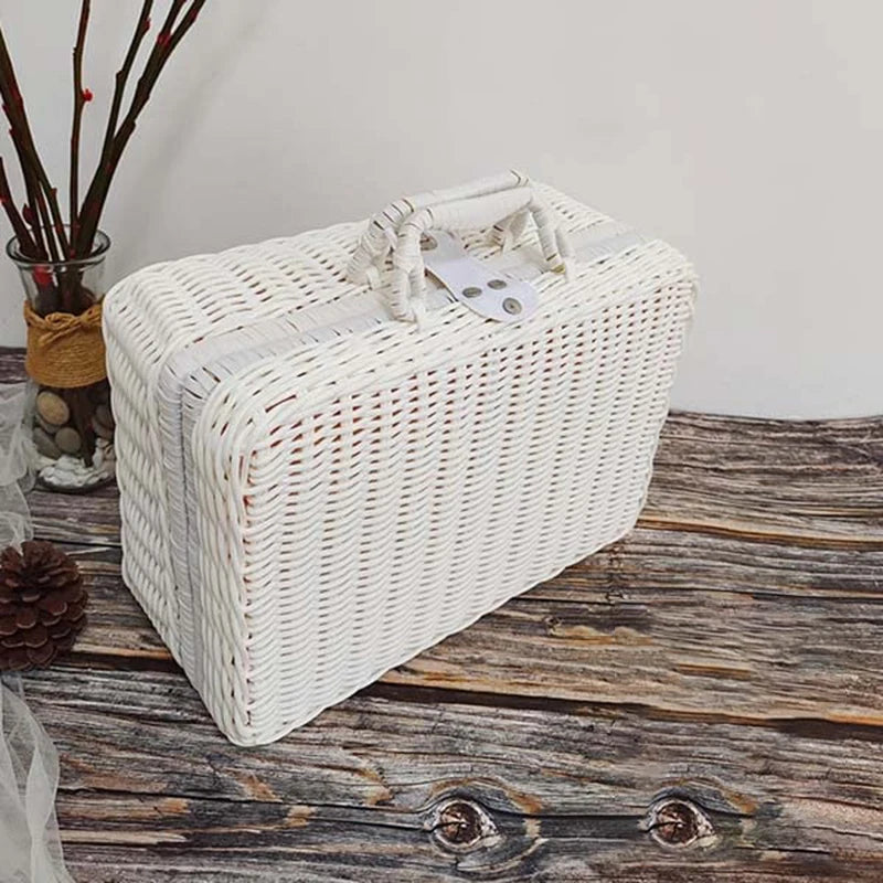 Vintage Rattan Aufbewahrungsbox für Kosmetik - Shoppinist