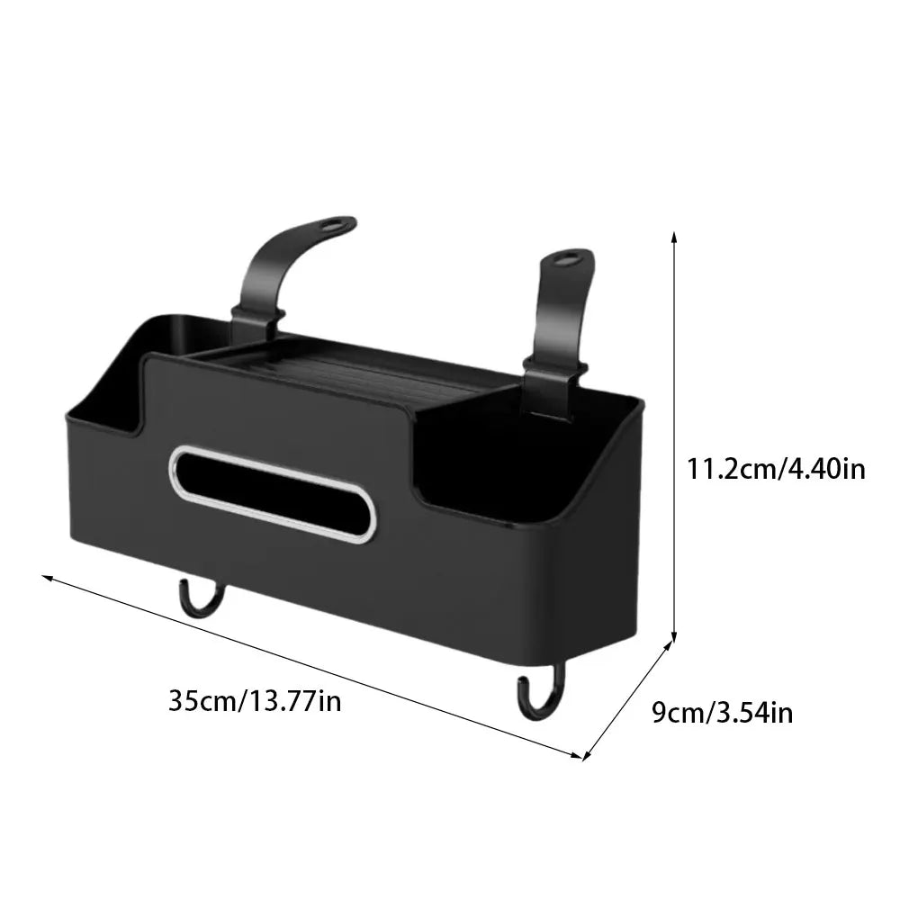منظم المقعد الخلفي متعدد الوظائف: حامل أكواب، ووجبة خفيفة، وصينية للهاتف الخلوي 